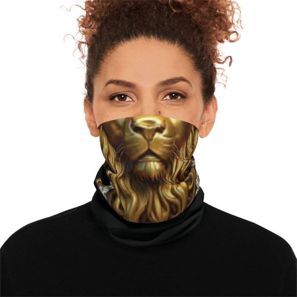 Lion Crest Winter Neck Gaiter with Drawstring